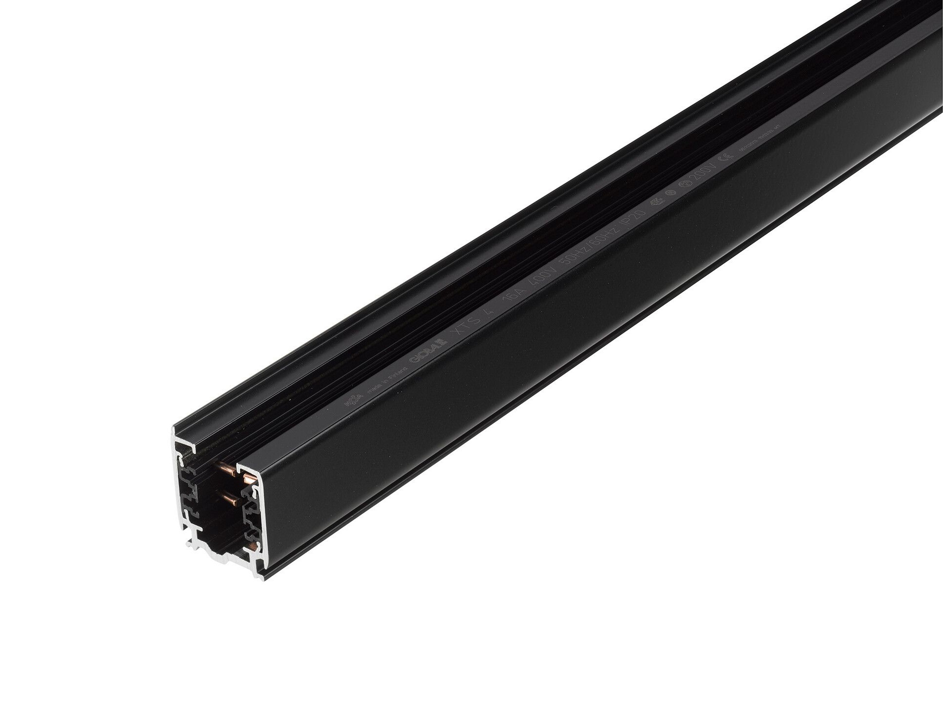 Spanningsrail 3-fase - kleur zwart